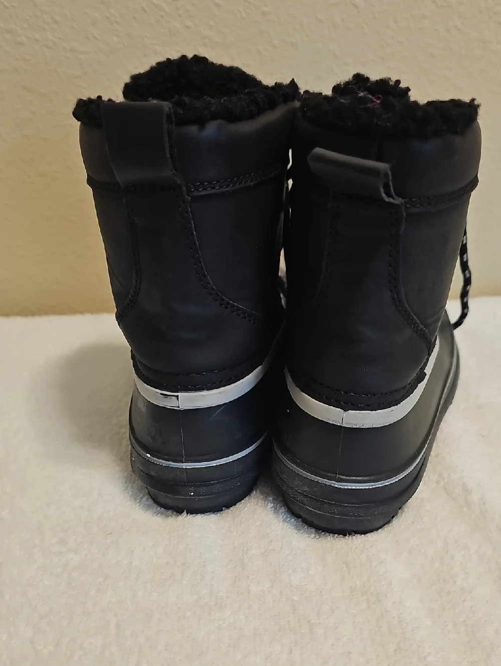Lands' End Black Kids Winter Rain & Snow Boots